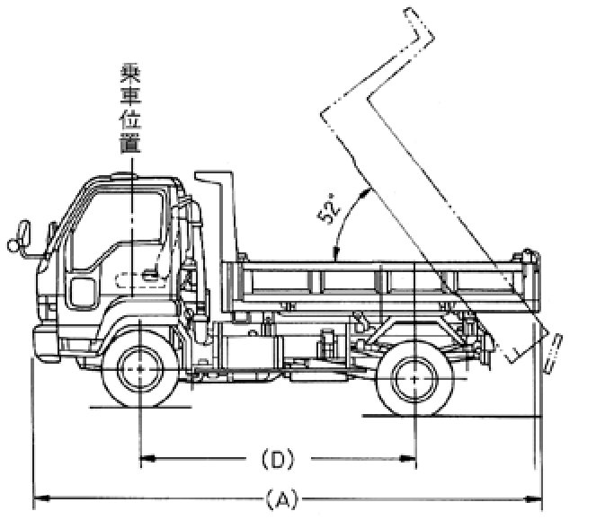 4t3転ダンプ・4t3転ダンプサイドテール